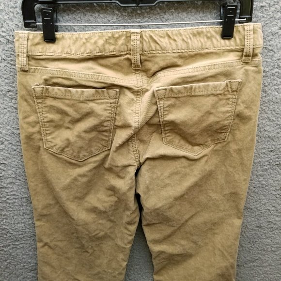 Loft Women's 6P Ann Taylor Corduroy Curvy Tan Bootcut Jeans 31.75" 29.5" 8" - Picture 7 of 11